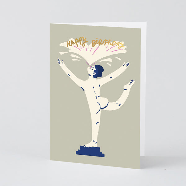 Happy Birthday Statue Greeting Card by Wrap Cards