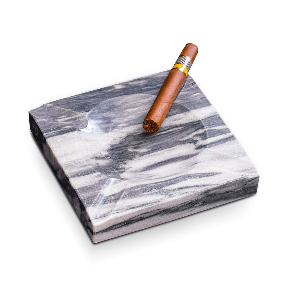 Gray Marble Cigar Rest | Ashtray | Marble Catch-all | Art Object | Golden Rule Gallery