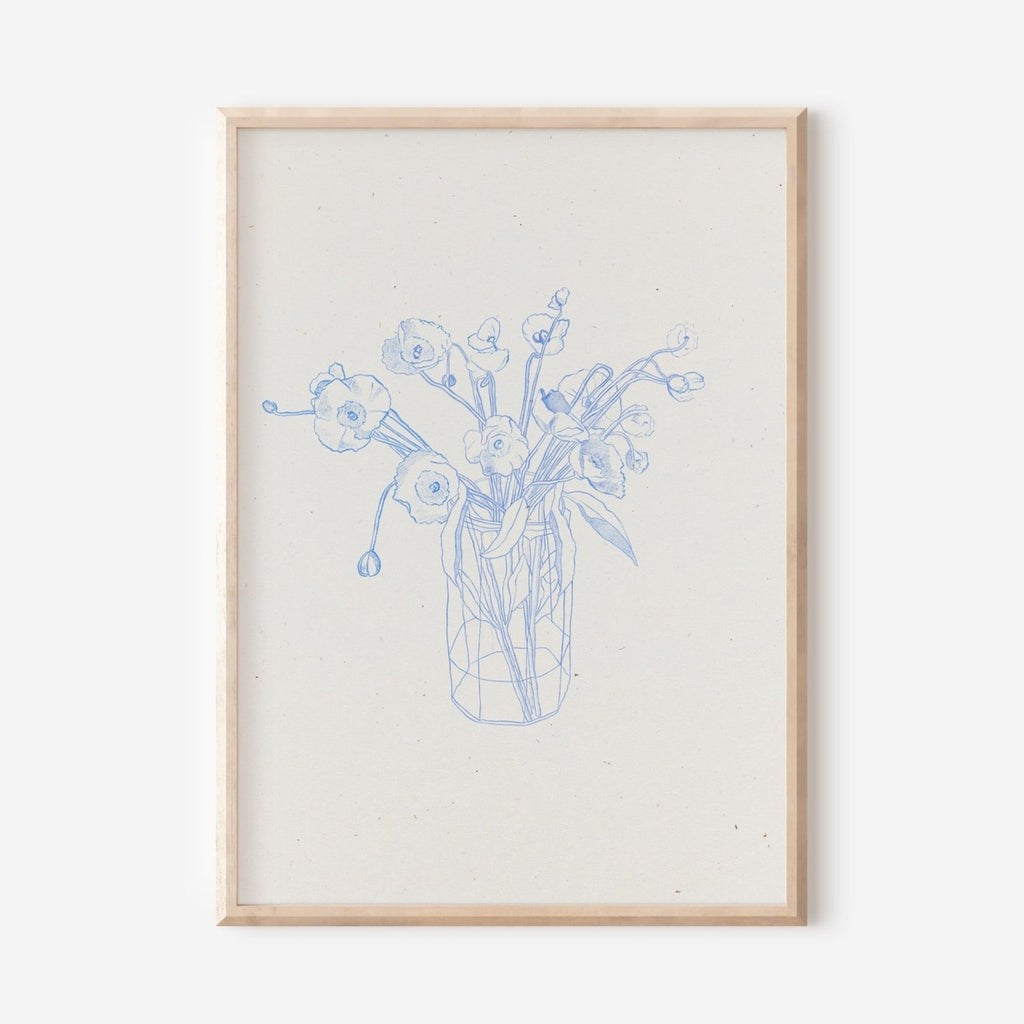 Fleurs de Papier Art Print | Coco Shalom | Lines by Coco | Floral Line Drawing | Bouquet Still Life | Affordable Sustainable Minimal Art | Golden Rule Gallery | Excelsior, MN