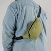 Close Up of Pistachio Green Puffy Fanny Pack Crossbody by Baggu