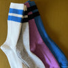 Cashmere Blended Striped Socks | Blue and Navy Striped Socks | Grandpa Varsity Socks | Le Bon Shoppe | Socks | Accessories | Golden Rule Gallery | Excelsior, MN