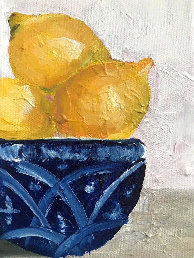 Missy Monson "Lemons in a Bowl" Still Life Art Print | Lemons in a Bowl Still Life | Missy Monson Prints | MN Artists | Golden Rule Gallery | Excelsior, MN