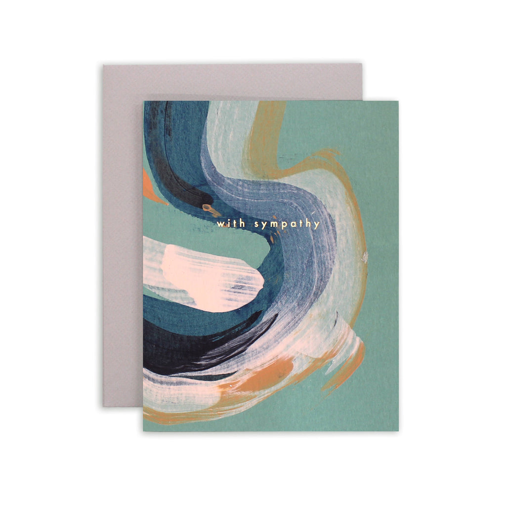 Sympathy Swirl Greeting Card | Abstract Art Card | Moglea | Hand Painted Art Card | Golden Rule Gallery | Excelsior, MN