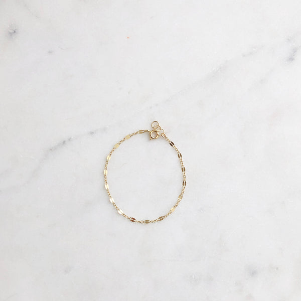 Gold Fill Chain Bracelet by Token Jewelry