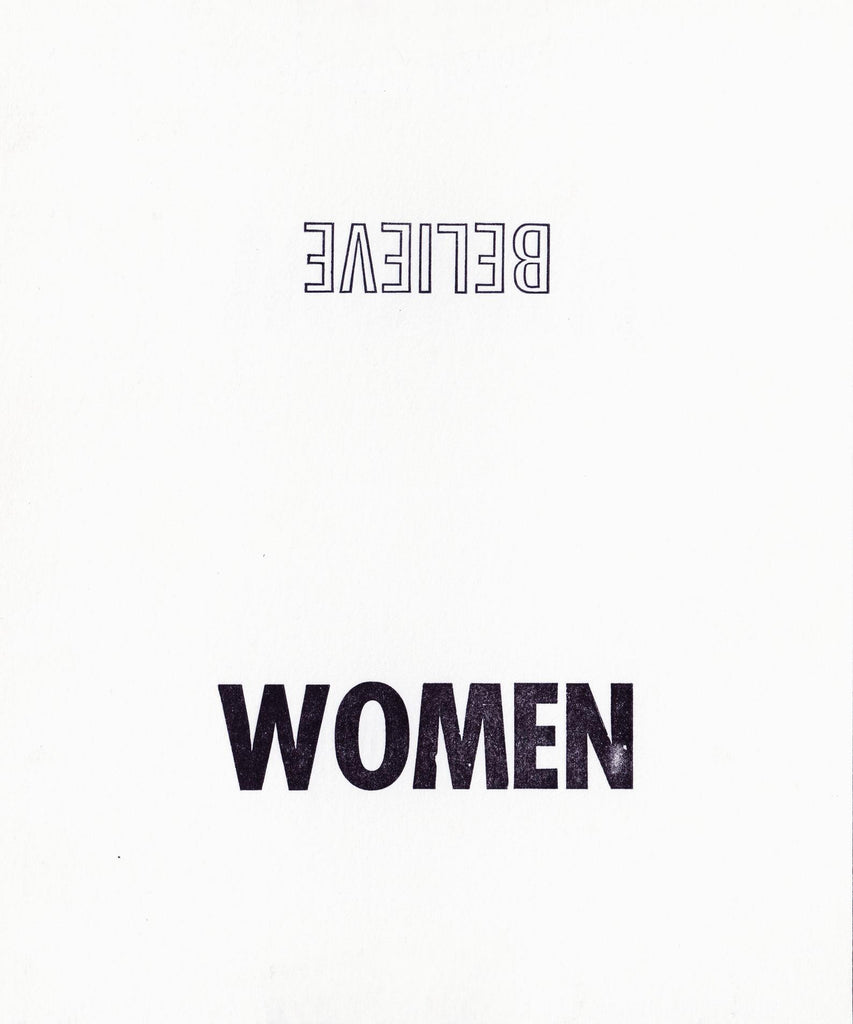 Believe Women Letterpress Print | Rachel Bartz | Feminist Art Print | Golden Rule Gallery | Excelsior, MN