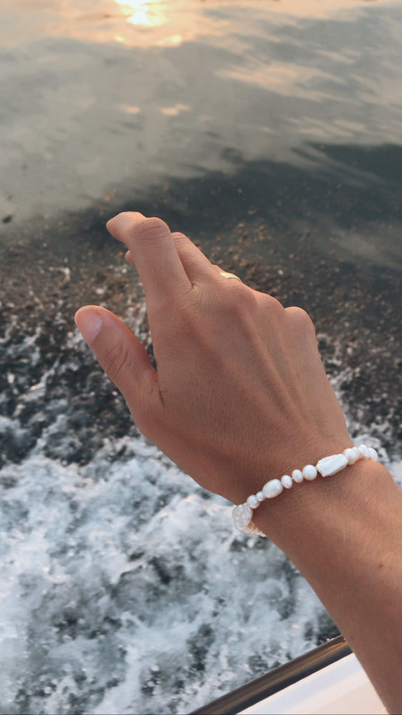 Mix Match White Pearl Handmade Bracelet