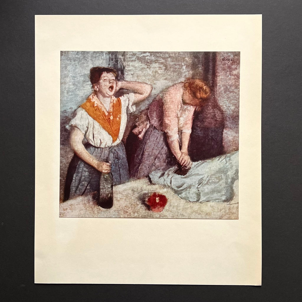Vintage 1952 Degas 'Two Laundresses' Offset Lithograph Art Print at Golden Rule Gallery in Excelsior, MN