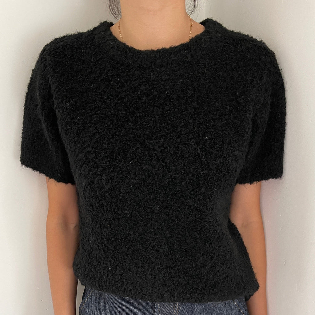 Nuage Black Short Sleeve Sweater by Le Bon Shoppe at Golden Rule Gallery in Excelsior, MN