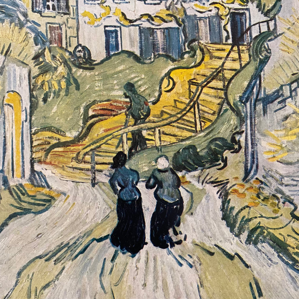Van Gogh Lithograph Art Print | Stairway at Auvers | Vintage Collectible Art Print | Famous Historical Art | Golden Rule Gallery | Excelsior | Minnesota | Vintage Landscape | Collectible Art