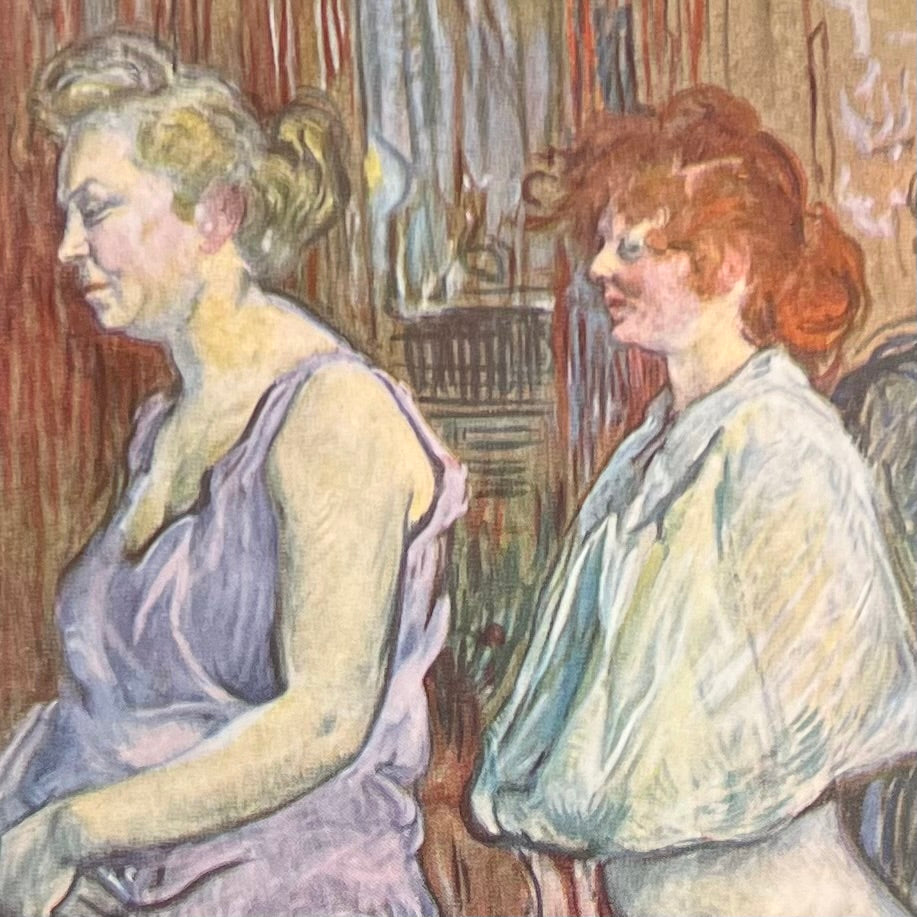 La Visite: Rue Des Moulins | Vintage French Post Impressionist Art