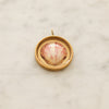Pink and White Unique Sea Shell Pendant in Brass by Protextor Parrish 