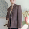Vintage 90s Brown and Red Wool Blazer by J'adore Beddor