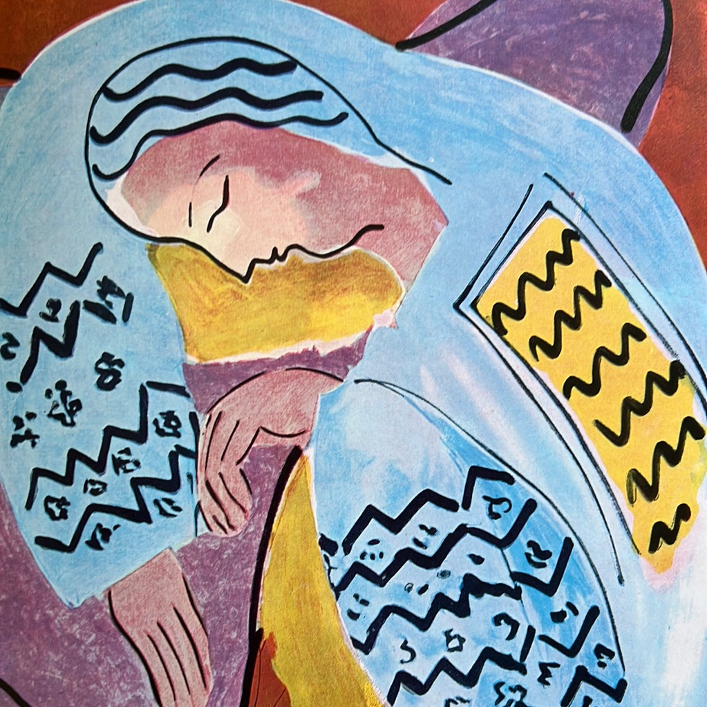 Vintage 1962 Matisse The Dream Colorful Art Print at Golden Rule Gallery in Excelsior, MN