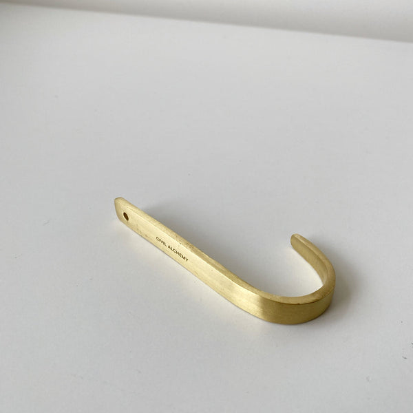 Brass Matte Wall Hook by Civil Alchemy at Golden Rule Gallery in Excelsior, MN
