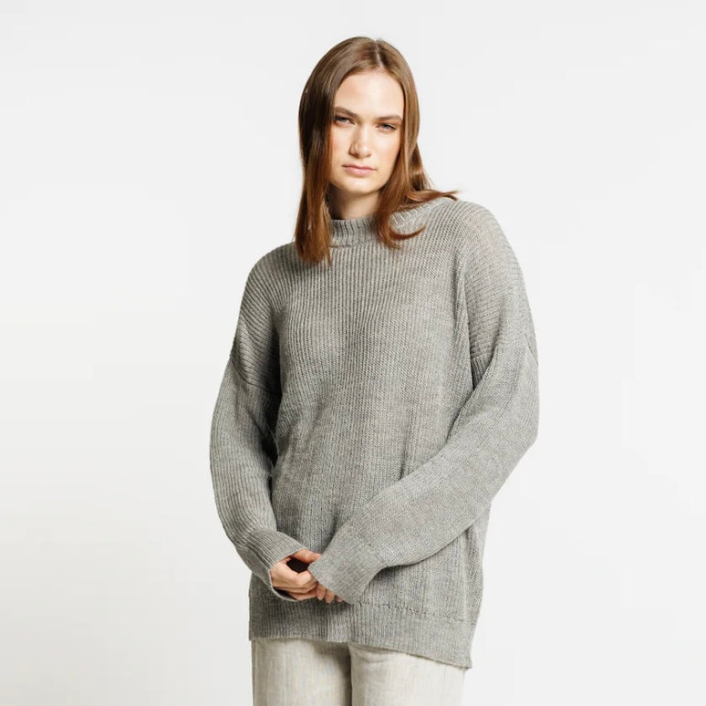 Laude the Label Sustainable Silk Grey Cloud Sweater 