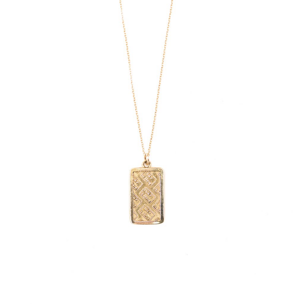 Solid Ingot Necklace | Gold Plated Charm Necklace | I Like It Here Club | Necklaces | Jewelry | Golden Rule Gallery | Excelsior, MN
