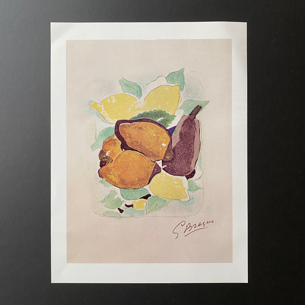 Vintage 1974 Georges Braque "Lemons" Art Plate | Vintage Art Collectibles | Vintage 70s Braque Art | Golden Rule Gallery | Excelsior, MN | Vintage Art Collectibles | MPLS Art Gallery