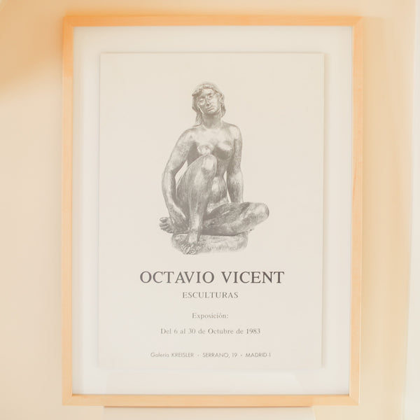 Octavio Vicent Vintage 1983 Spanish Art Exhibition Poster | Vintage Exhibition Poster | Golden Rule Gallery | Vintage 80s Octavio Vicent Poster | Golden Rule Gallery | Excelsior, MN