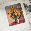 Monet Vintage Sunflowers Art Print from the 1940s 