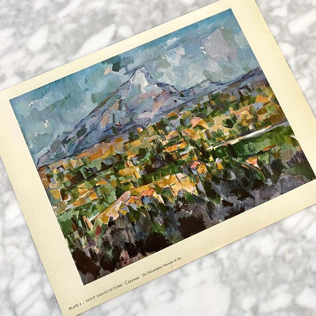 Vintage 1958 Cézanne "Mont Sainte-Victoire" Art Print