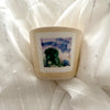 Porcelain Ceramic Cup Hand Made by A MANO in MPLS with Green Watercolor Landscape