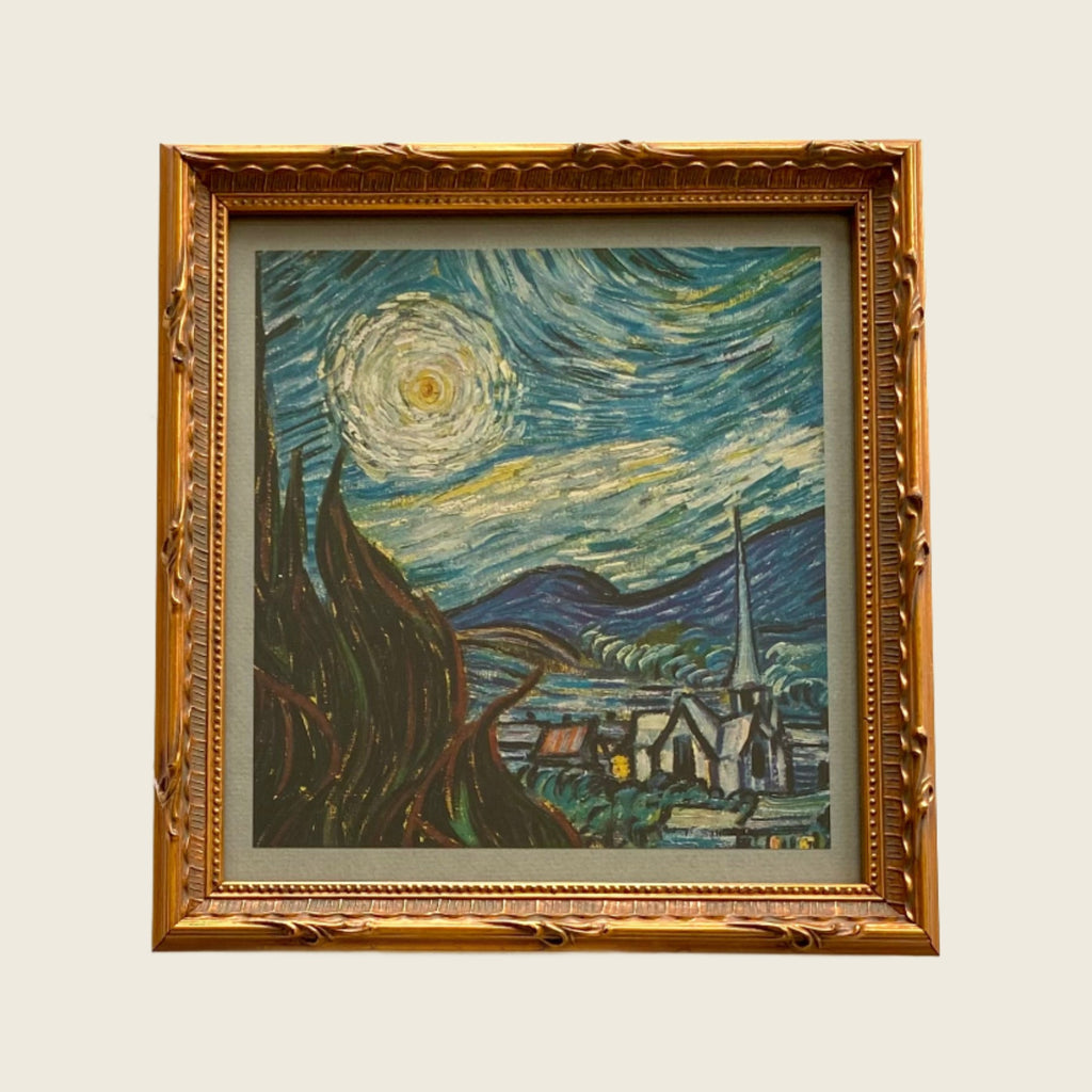 Van Gogh Starry Night Framed Vintage Art