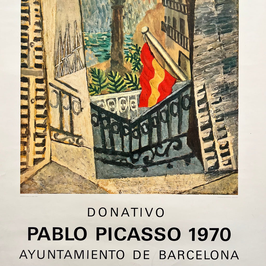 Vintage 1970 Picasso Art Exhibition Poster