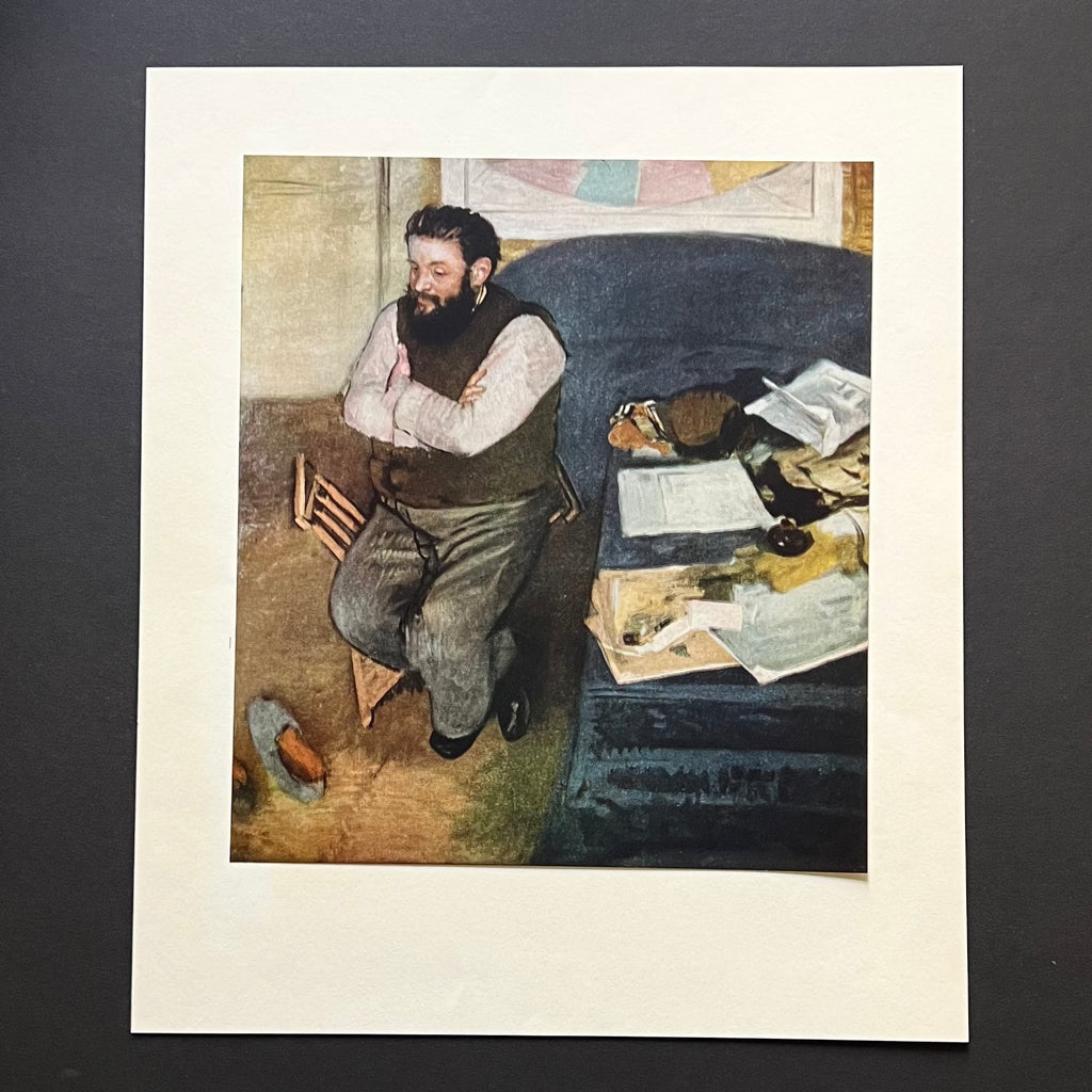 Vintage 1952 Degas 'Diego Martelli' Offset Lithograph Art Print at Golden Rule Gallery in Excelsior, MN