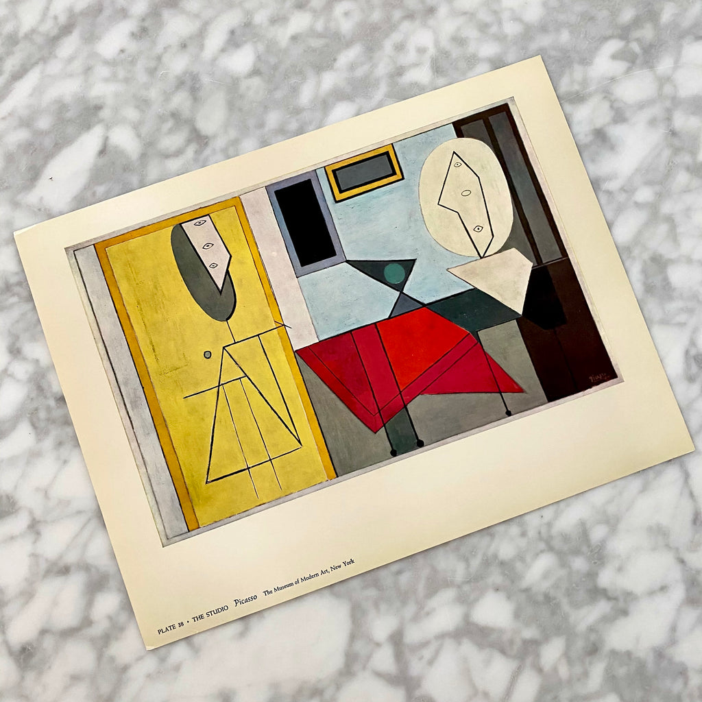 Vintage 1958 Picasso "The Studio" Abstract Art Print at Golden Rule Gallery in Excelsior, MN