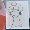 Chalcedony Nugget Gold Hoop Earrings | Protextor Parrish | MN Made Jewelry | Hand Made Periwinkle Earrings | Golden Rule Gallery | Excelsior, MN