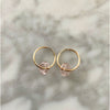 MN Handmade Pink and Gold Hoop Earrings