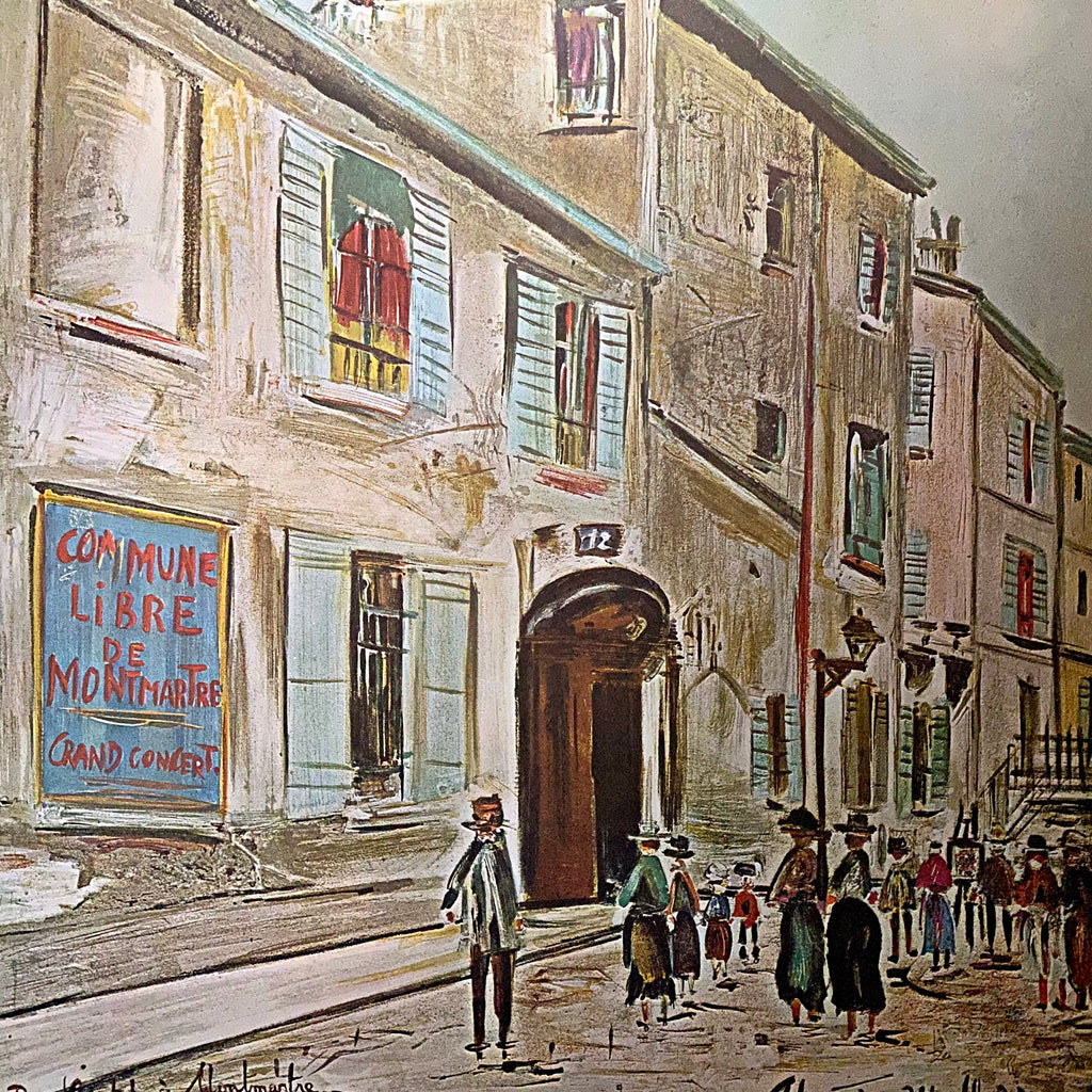 Maurice Utrillo Vintage 1966 French Art Exhibition Poster | Golden Rule Gallery | Excelsior, MN