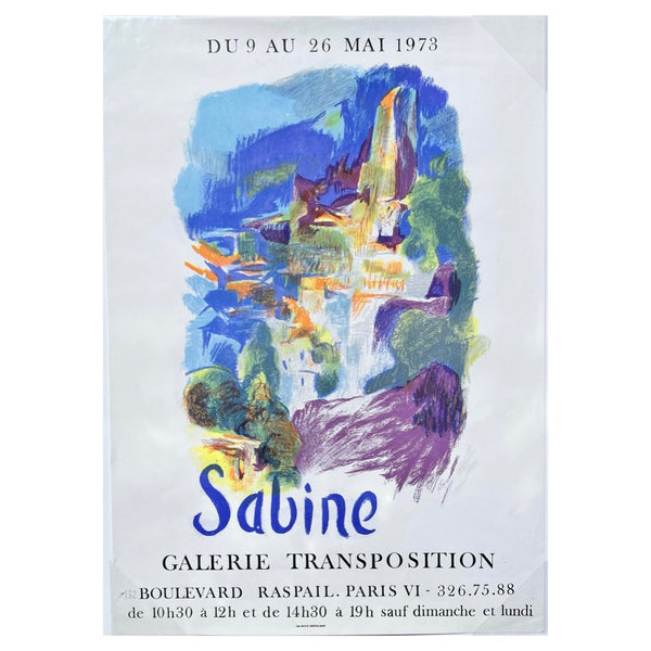 Poster of Vintage 70s Sabine French Exhibition Museum Print