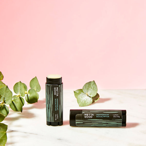 Peppermint Eucalyptus Lip Balm | Natural Chapstick | Peppermint Eucalyptus Chapstick | Metta Good | Golden Rule Gallery | Excelsior, MN | Face | Beauty