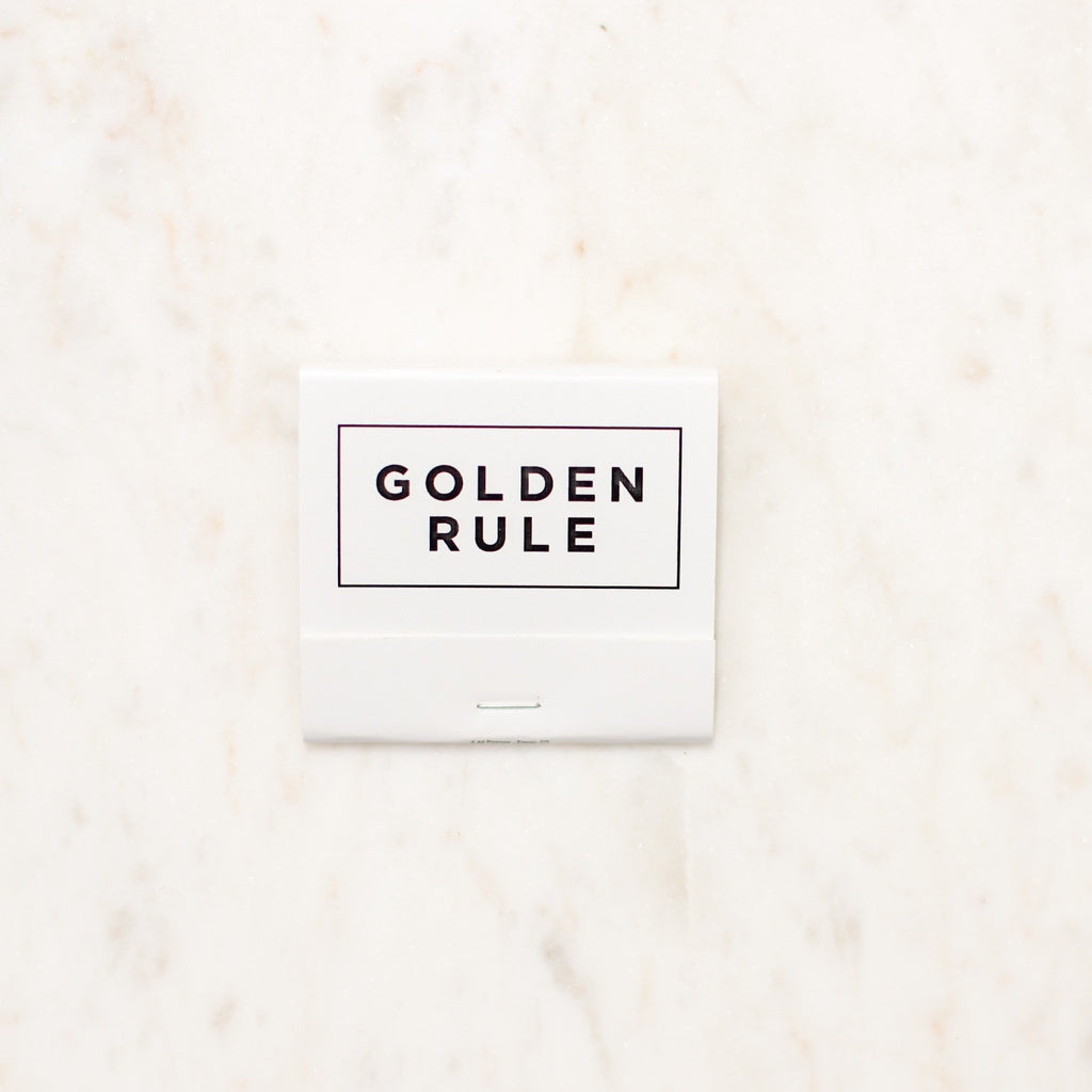 Golden Rule Gallery Branded White Matchbook