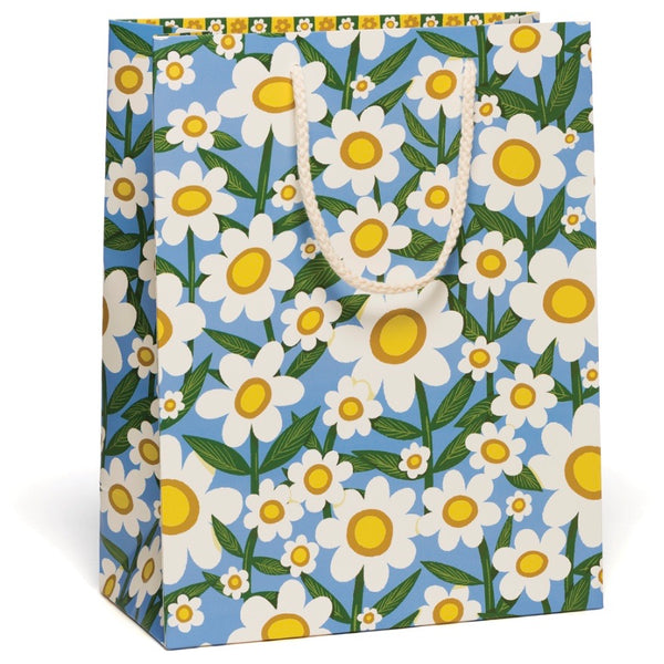 Seventies Daisy Print Gift Bag | Daisy Print 70s Gift Bag | Red Cap Cards | Golden Rule Gallery | Excelsior, MN