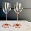 Vintage Pink Wine Glasses | French Rose Wine Glasses | Wine Glasses | Golden Rule Gallery | Excelsior, MN