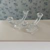 Pair of Vintage Cut Glass Double Taper Candle Holders at Golden Rule Gallery