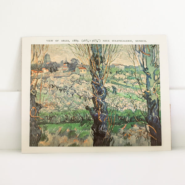 Vintage Van Gogh Landscape | View of Arles | French Impressionist Painting | Collectible Art | Golden Rule Gallery