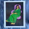 Rare Vintage Henri Matisse 'Woman in an Easychair' Portrait Colorplate Art Print at Golden Rule Gallery in Excelsior, MN