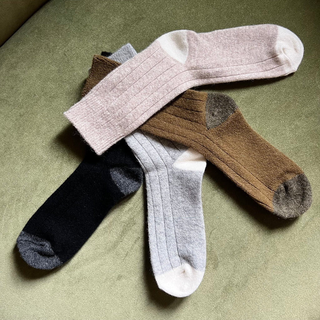 Cozy Winter Socks Made of Cashmere at Golden Rule Gallery
