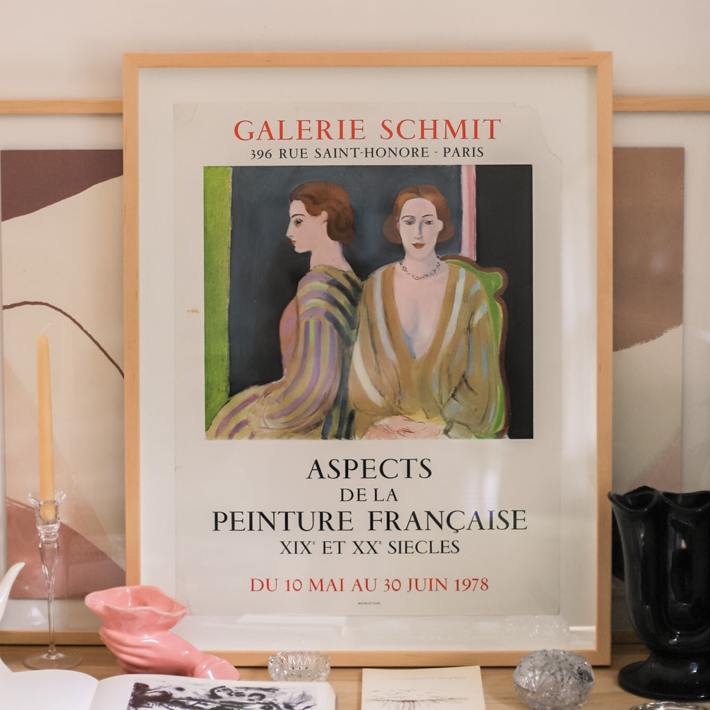 Vintage 1978 French Art Galerie Exhibition Poster | Vintage Galerie Schmit Poster | Vintage 70s French Art Exhibition Poster | Art Collectibles | Golden Rule Gallery | Excelsior, MN | Art Prints