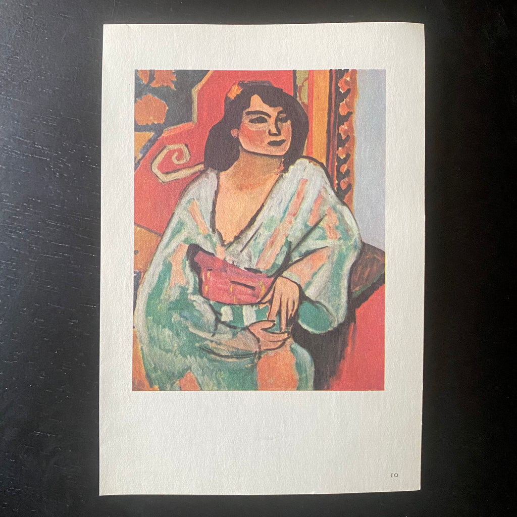 Female Portrait Vintage 50s Matisse Mini Art Plates Prints at Golden Rule Gallery in Excelsior, MN