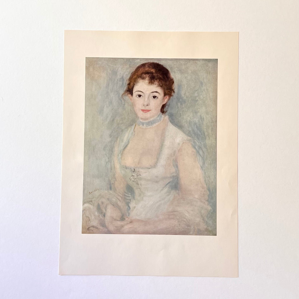 Vintage Renoir Portrait Art Print from 1950s