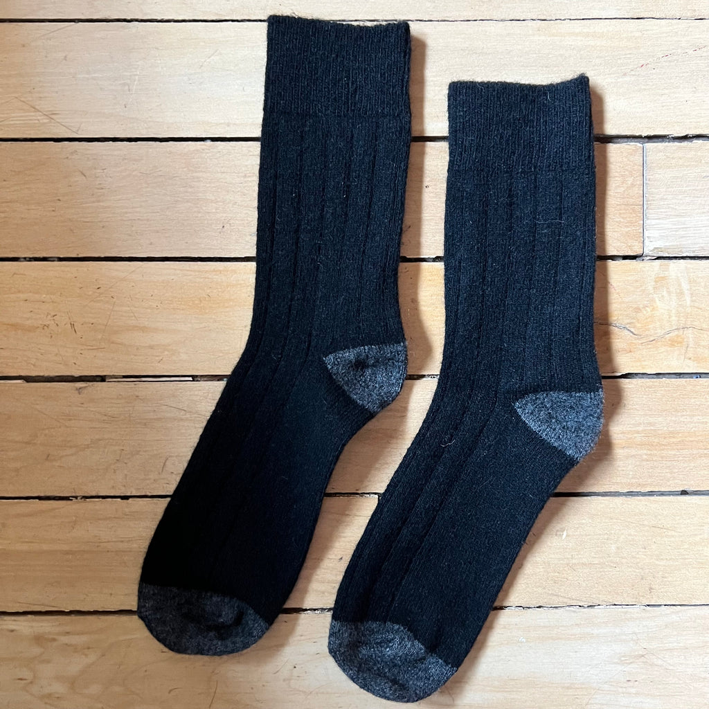Black Cashmere Socks at Golden Rule Gallery in Excelsior, MN