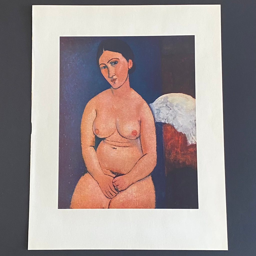 Vintage 50s Modigliani first edition nude portrait signed in the corner