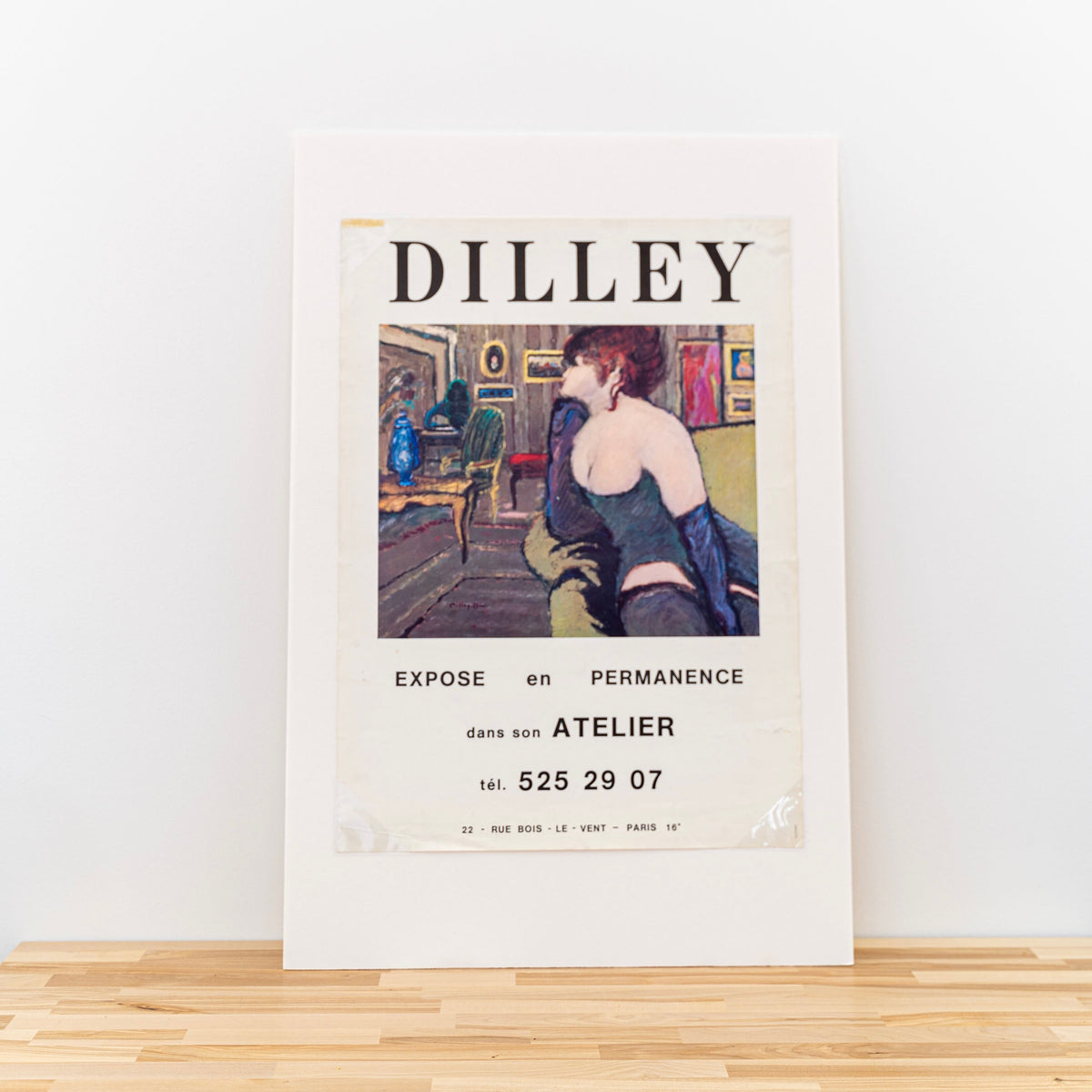 Vintage Dilley Dans Son Atelier French Art Gallery Exhibition Poster