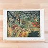 Vintage 1960 Henri Rousseau "Rain in the Jungle" Art Print | Vintage Rousseau Jungle Art Print | Golden Rule Gallery | Excelsior, MN | Vintage Art Collectibles 