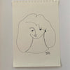 Original Single Line Drawing | Contour Drawing Female Portrait | Protextor Parrish | Golden Rule Gallery | Excelsior, MN
