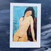 Vintage 50s Female Nude Portrait Art Plate by Modigliani at Golden Rule Gallery in Excelsior, MN